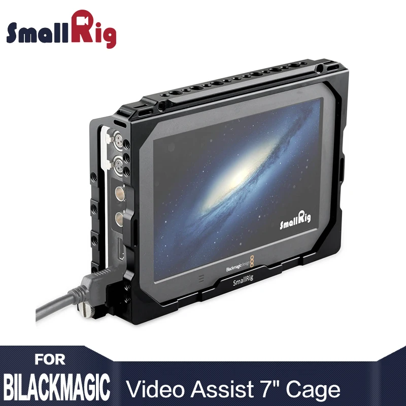 SmallRig Monitor Cage для Blackmagic Video Assist 7 &quotNato Rail и HDMI хомут Встроенный с Nato rail 1830|cage|cages forcage