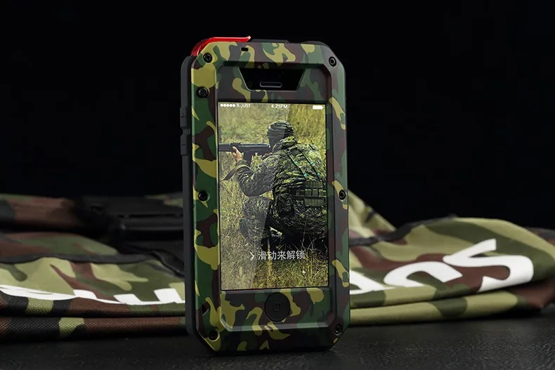 Сверхпрочная защита Doom армированный металлический алюминиевый чехол для телефона для iPhone 6S 7 8 Plus xr Xs max 4S 5SE 5C противоударный пылезащитный чехол