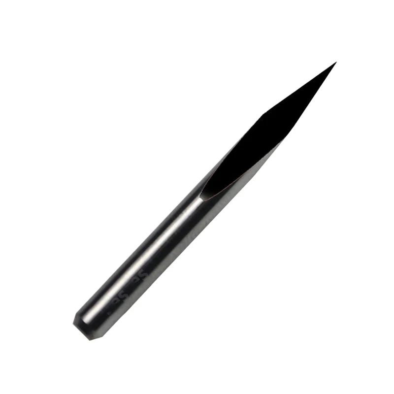 

HUHAO 5pcs 4mm Dia 20 Angle 0.2mm Tip 3 Edge Carbide Woodworking Tools for CNC Router Machine