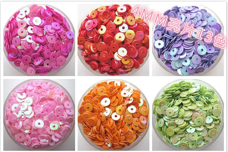 4000 шт. 4 мм круглые Блестки пайетки свободные свадебные Швейные ранцы аксессуары