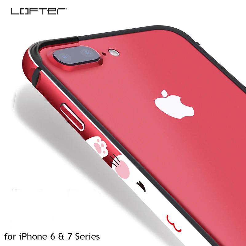 Алюминиевый бампер с милым котом для iPhone 6 6s 7 8 Plus SE2 металлическая рама из сплава