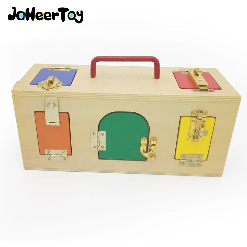 Обучающая игрушка JaheerToy Монтессори коробка для разблокировки Обучающие Детские