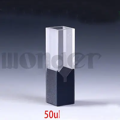 50ul 10mm Path Length Sub-Micro Quartz Cell With Black Walls And Lid | Канцтовары для офиса и дома