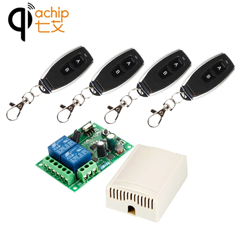 Беспроводной пульт дистанционного управления QIACHIP 2 канала переменный ток 110 В 220