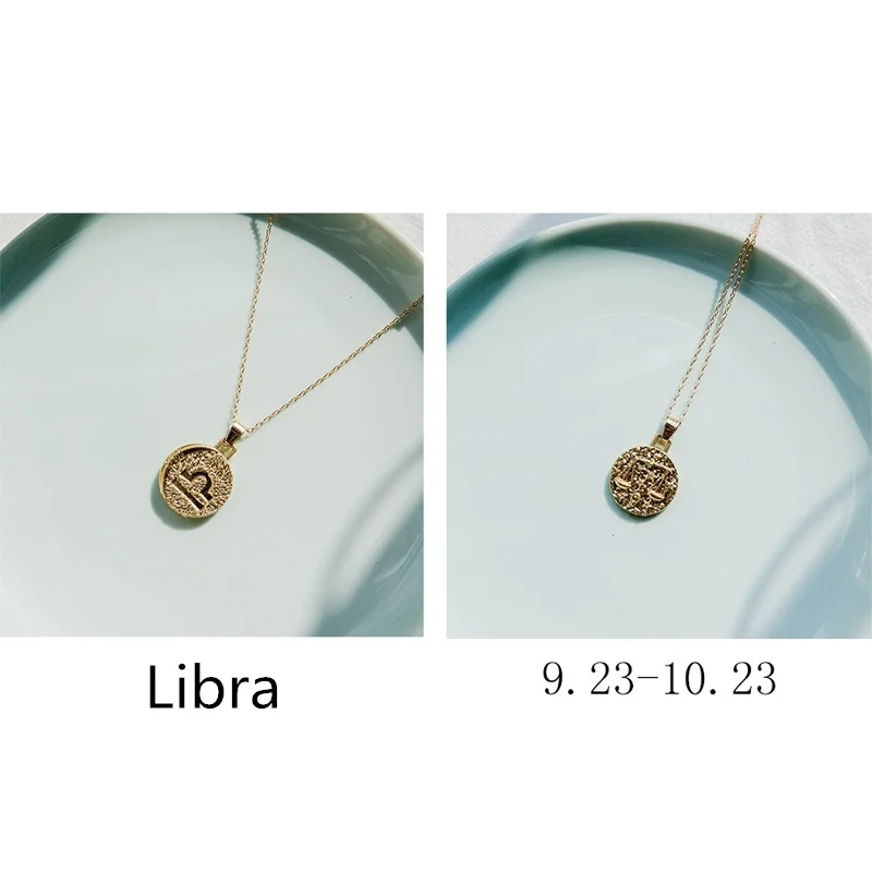 1 шт. Знак зодиака ожерелье 12 Созвездие ожерелье s Небесный Keepsake ювелирные изделия Дева Телец Leo Близнецы Bijoux Femme Мода