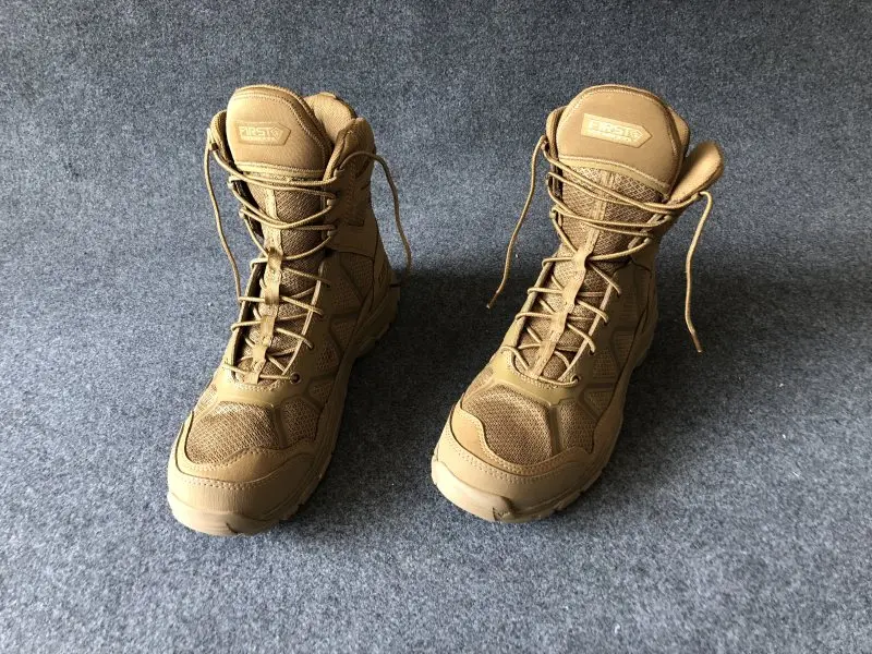 

Breathable Durable Men Camouflage Army Forces Rubber Mid-calf Boots Brand Genuine Leather Men Boots Top Quality Combat Boots