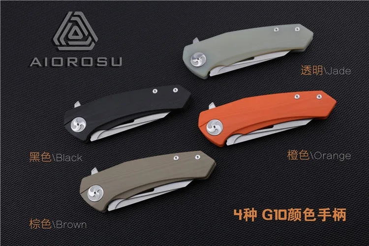 Aiorosu TORNADO Складной Нож EDC 440C черное лезвие