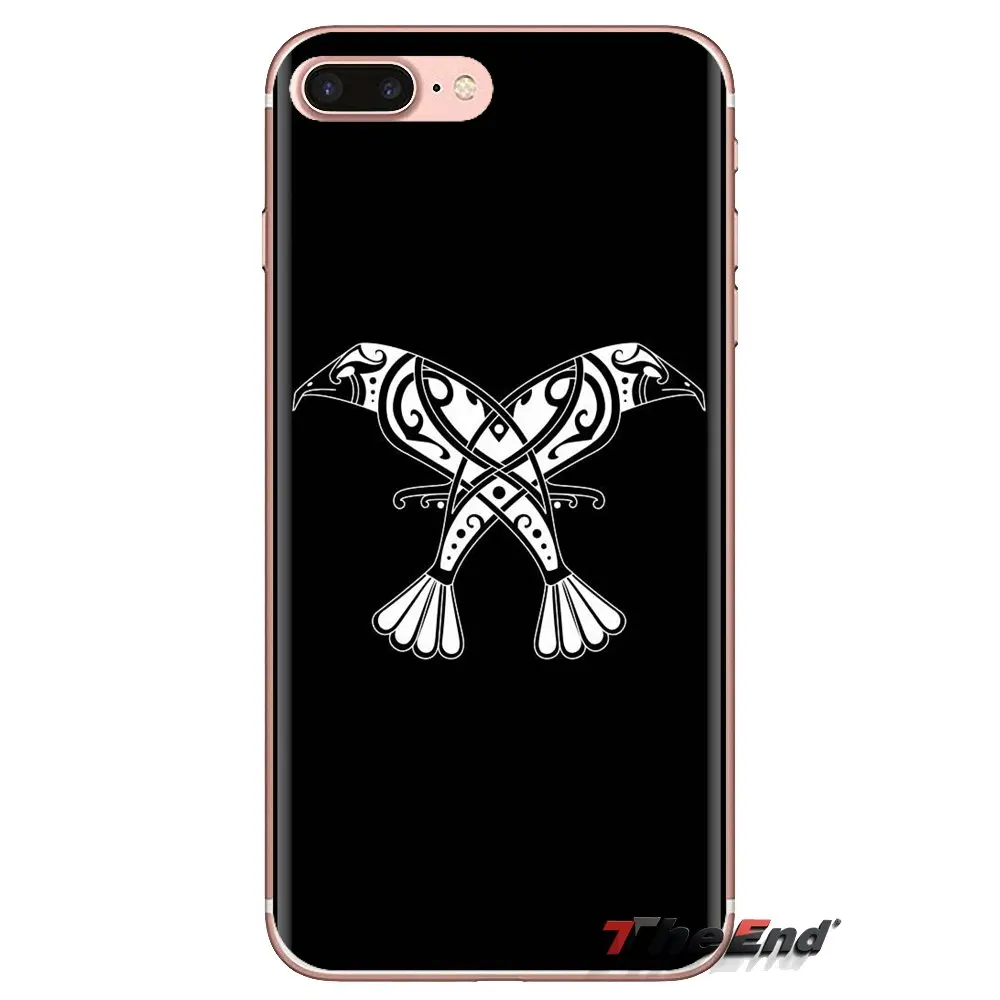 For Samsung Galaxy A3 A5 A7 A9 A8 Star A6 Plus 2018 2015 2016 2017 Viking odin norse Huginn and Muninn TPU Transparent Skin Case |