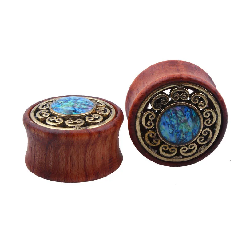 Деревянные пробки и тоннели расширитель для мочек ушей 2 шт. штекер из натурального дерева беруши телесные