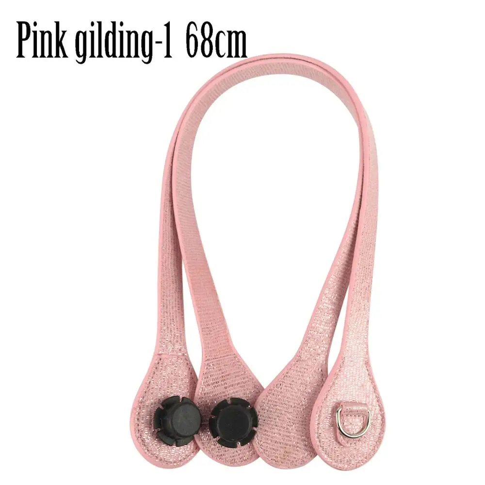 pink gilding-1 68 Tanqu Длинные края живопись D пряжка круглые каплевидные концевые ручки искусственная кожа ручки для OBag ремень для EVA O сумка - Цвет: pink gilding-1 68