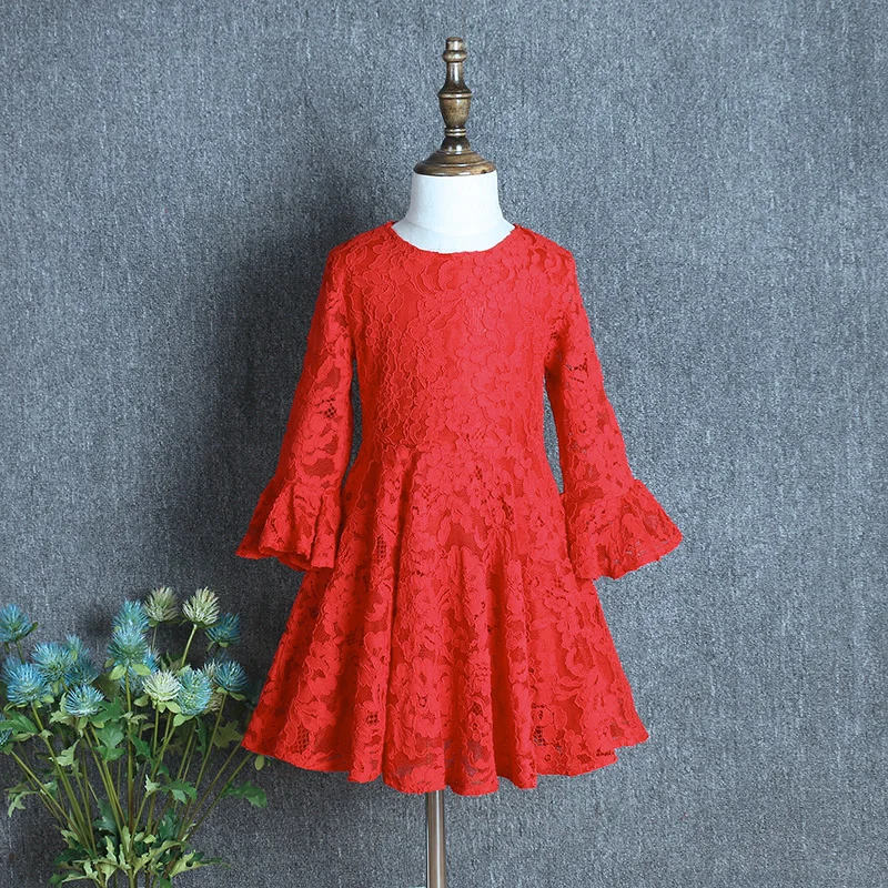 Весенняя детская одежда Красные кружевные повседневные юбки платье для мамы и