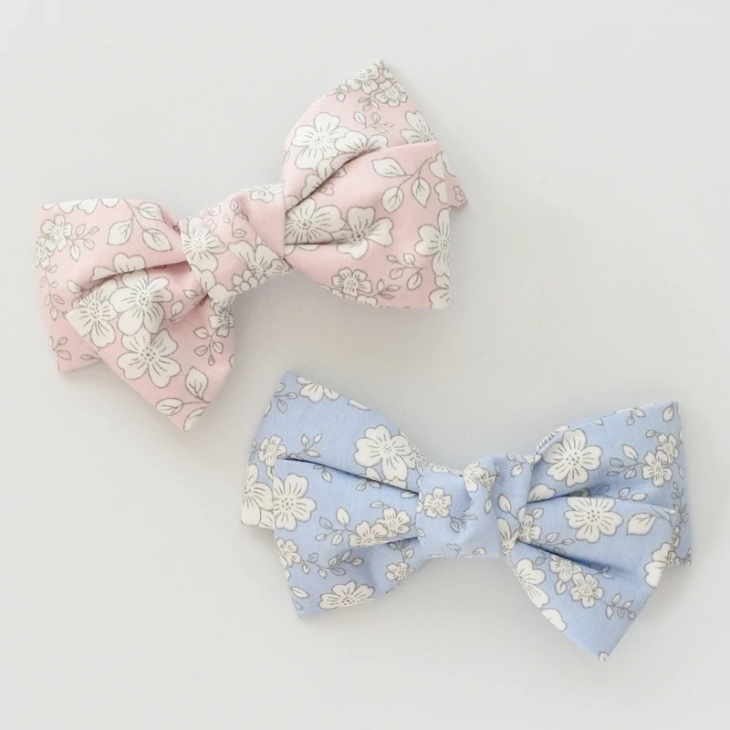 Заколки для волос с милым цветочным принтом и бантом эксклюзивные заколки