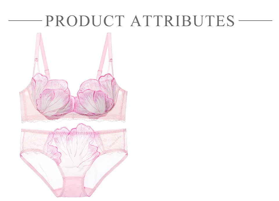 Realwill пикантные mujer encaje bordado Rosa vendaje Цветочные грех relleno sujetador цветочный Беспроводная Регулировка дамы комплект с бюстгальтером