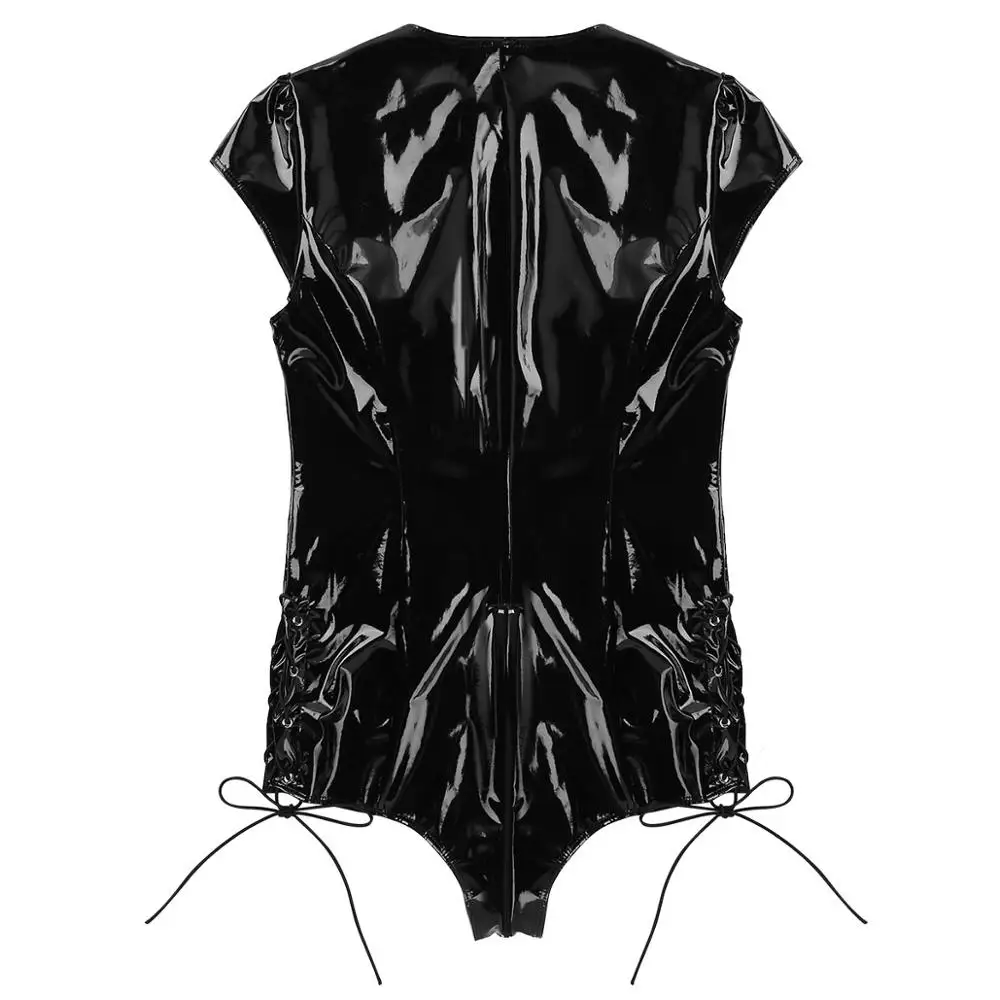 Женский Комбинезон Wetlook сексуальная клубная одежда из лакированной кожи