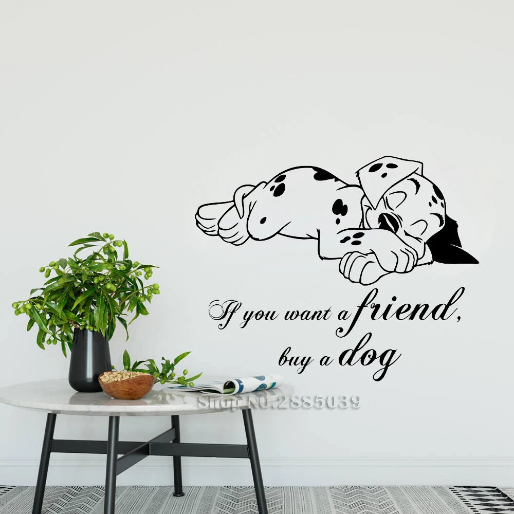 Новое поступление милые животные стены Стикеры собак Цитата Best Friend Настенные с