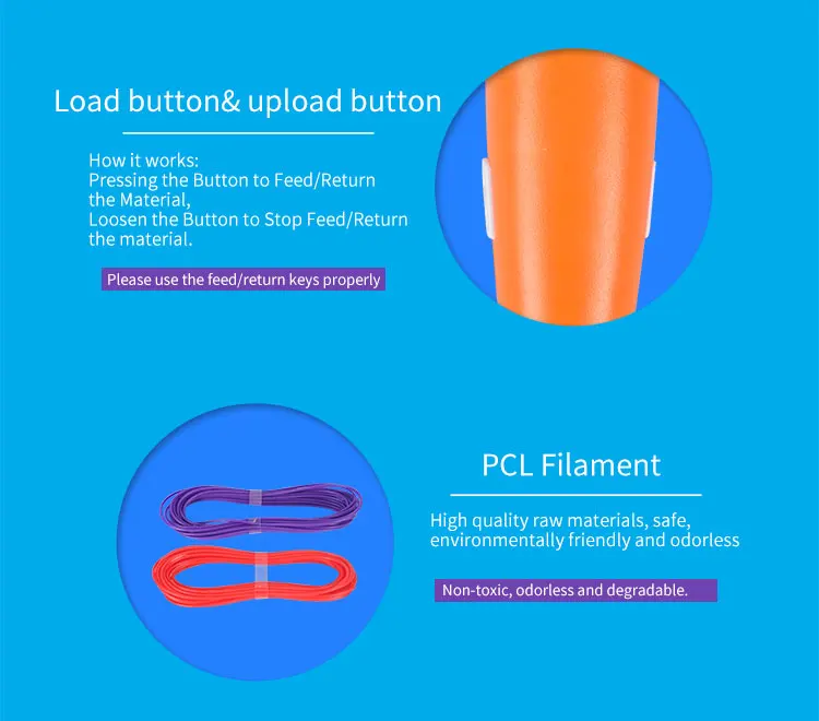 Anet VP05 низкотемпературная безопасная DIY 3D ручка с PCL нитью DIY ручка для рисования для детей подарок