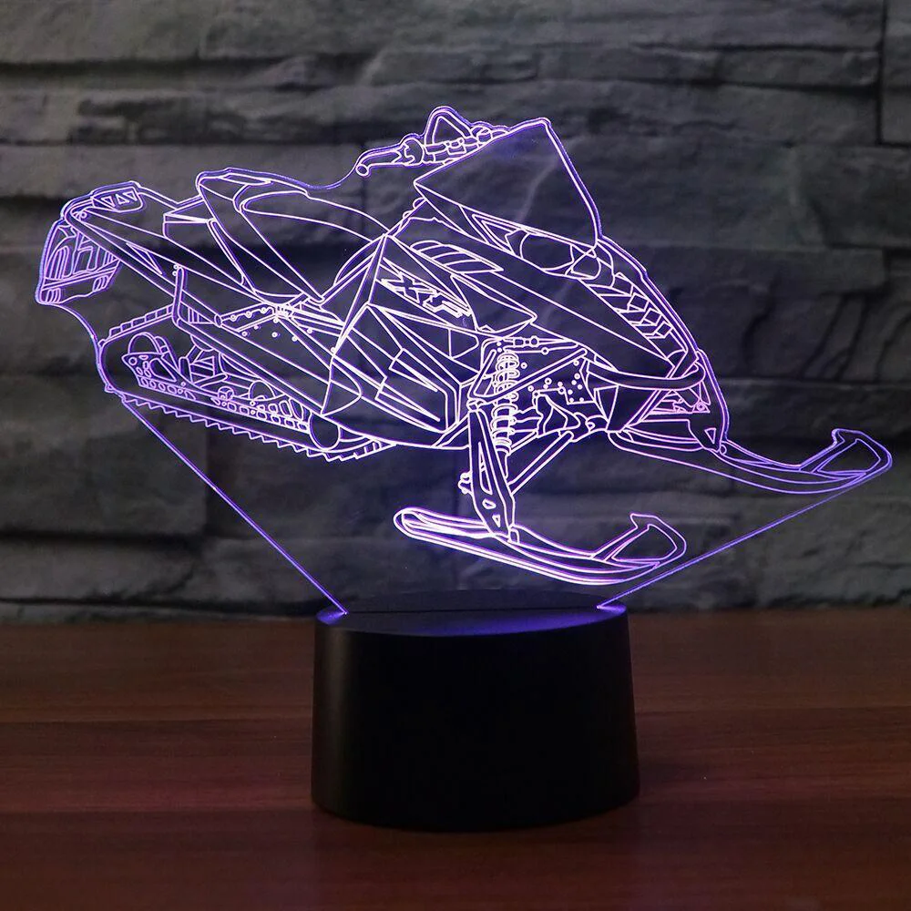 3D светодиодные ночные светильники для лыж снегохода Usb сенсорная кнопка