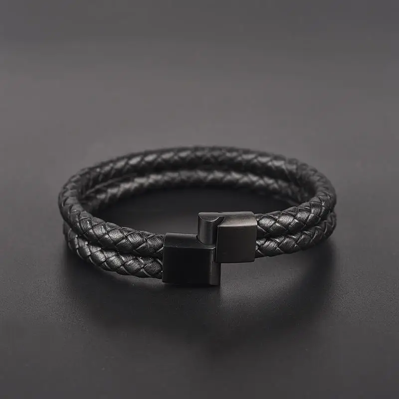 2 набора магнитных застежек из нержавеющей стали для кожаного крючок браслетов DIY