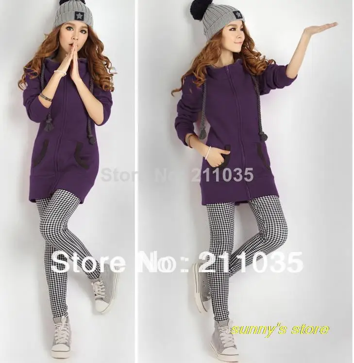 

Women Autumn Winter Plus Velvet Long Sweatshirt Lady Plus Size Hooded Plush Sweatshirts Female Oversized Zipper Warm Hoodies