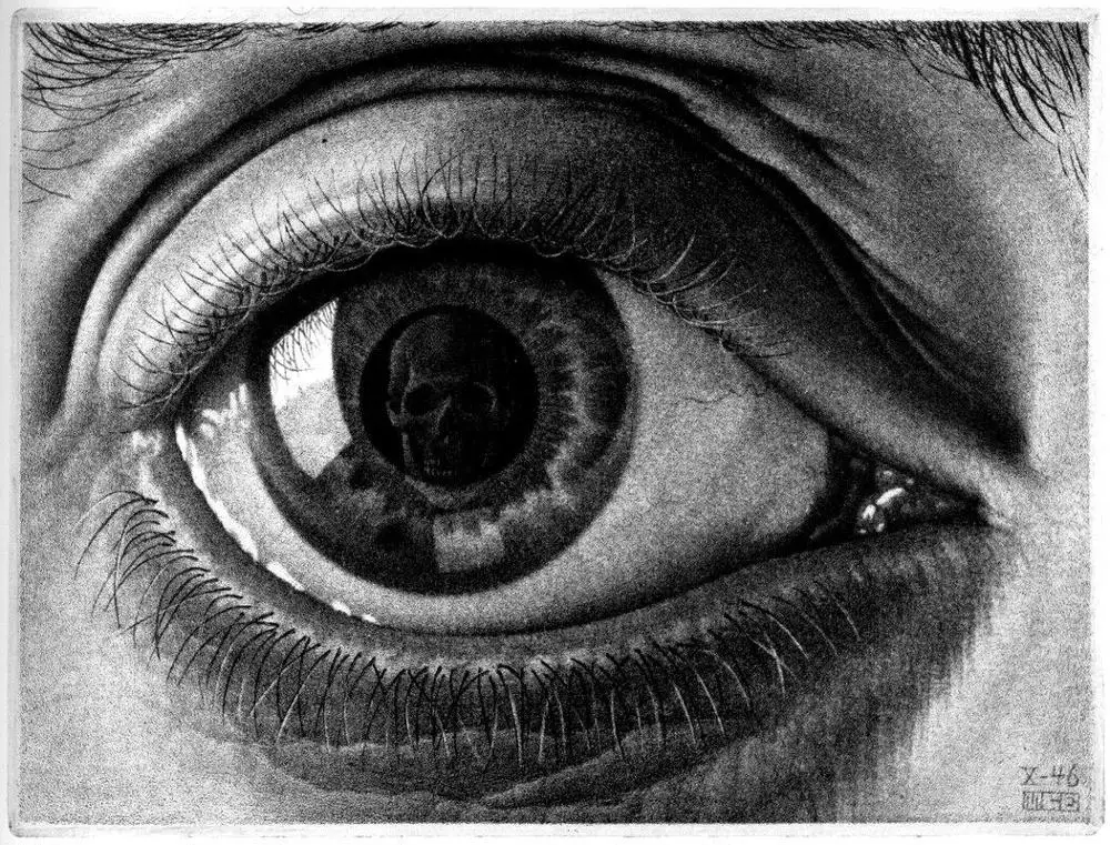 Фото М. С. Escher eye of the beholder Шелковый плакат с принтом жикле украшение для дома Настенная