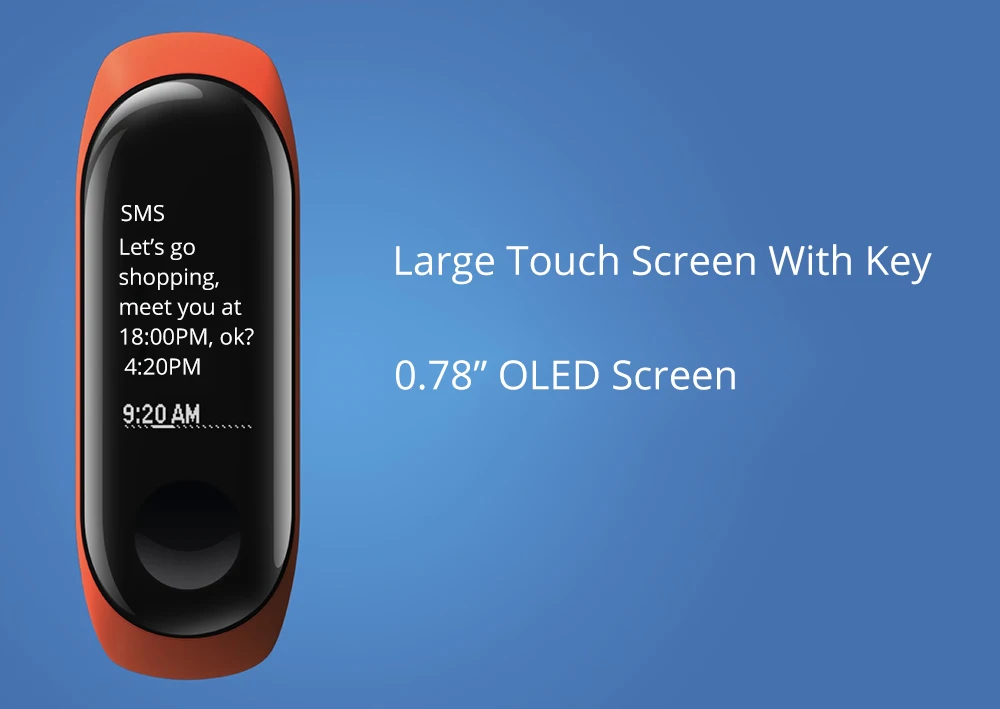 Новинка, Xiaomi mi смарт-браслет 3, 0,78 дюймов, OLED, мгновенное сообщение, Идентификатор вызывающего абонента, погода, Forecate mi Band 3