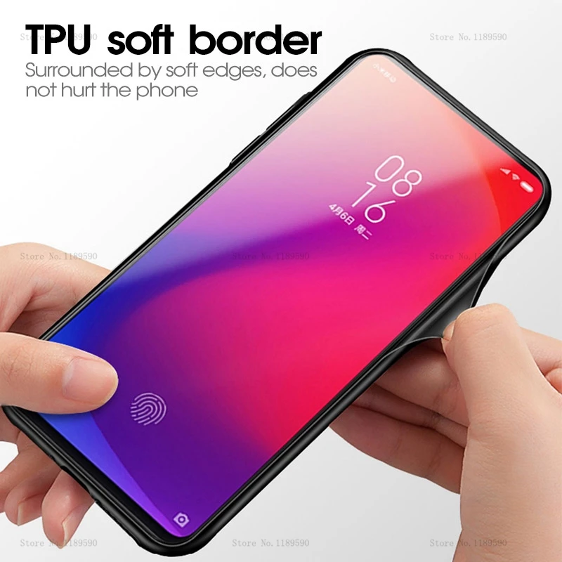 Роскошный Жесткий стеклянный чехол для Xiaomi mi 9 SE mi 9 T, силиконовая задняя крышка из ТПУ для телефона, чехол для телефона Red mi K20 Pro 7 7A Note 7 Pro mi 9t mi 9, чехол