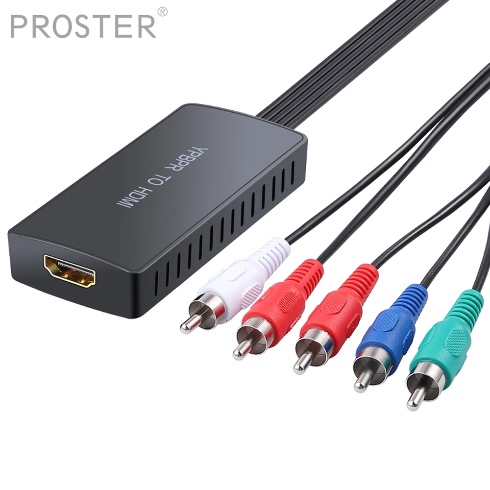 Proster YPbPr к HDMI конвертеру 1080P компонент к HDMI адаптеру 5RCA RGB YPbPr к HDMI конвертеру Upscaler для DVR PS2 nintendo