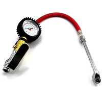 car vehicle truck dial tire inflator 10 220psi rubber air hose long rod car repair tool inflating pump