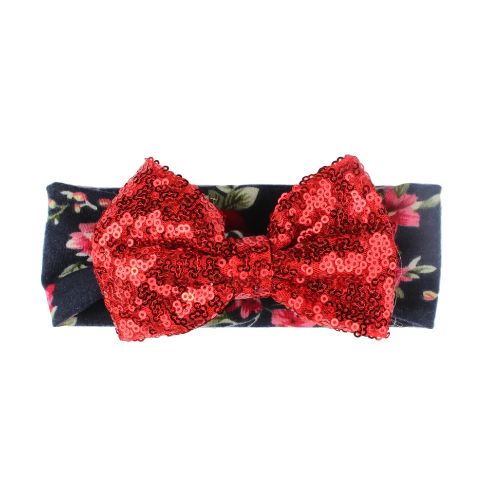 1 шт. 2018 Bebe Boho головной убор с блестками бантик для волос повязка на голову тюрбан
