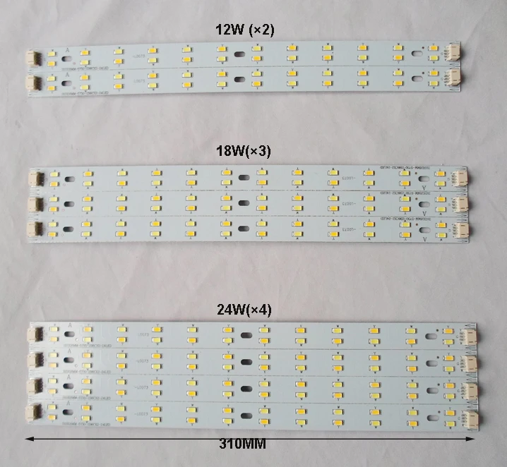 DIY 220-240V 12 Вт, 18 Вт, 24 Вт, 30 Вт 36 Вт Светодиодный жесткий стержень светильник светодиодный рекламный светодиодный потолочный светильник светодиодный бар светильник 31 см 41 см 52 см двойной цвет