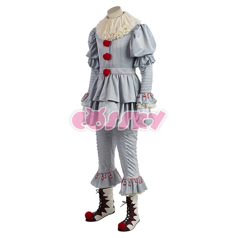Stephen King's It Pennywise Косплэй костюм ужасный костюм клоуна для взрослых костюм на заказ Хэллоуин террор костюм Рождественский Костюм