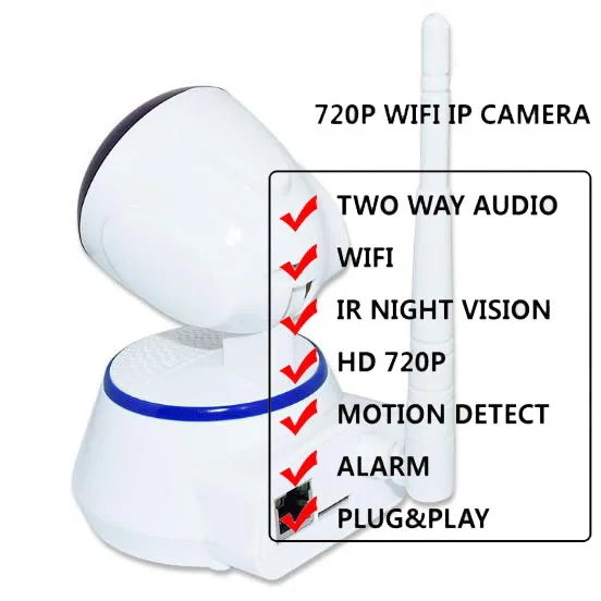 Wi fi Ip камера Ночного Видения Motion Обнаружения P2P Fi Монитор Сетевой Камеры
