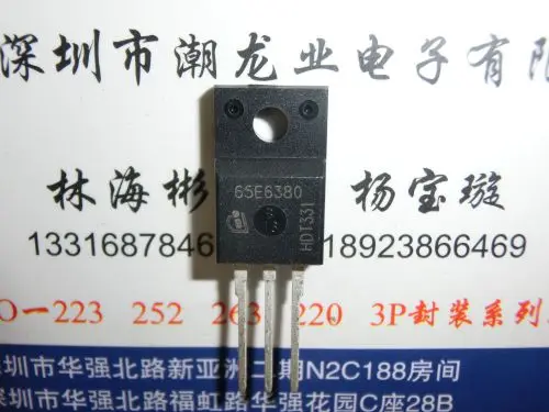 

5 шт. IPA65R380E6 65E6380 TO-220F