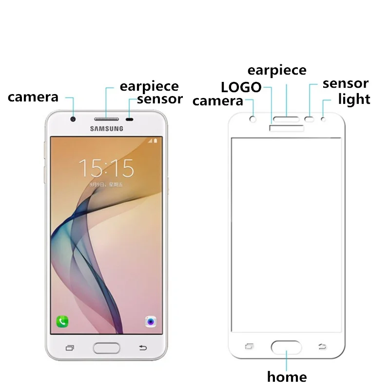 2 шт. полное покрытие закаленное Стекло для Samsung Galaxy J7 Prime G610 G610F G610M G610Y J 7 J7prime Экран