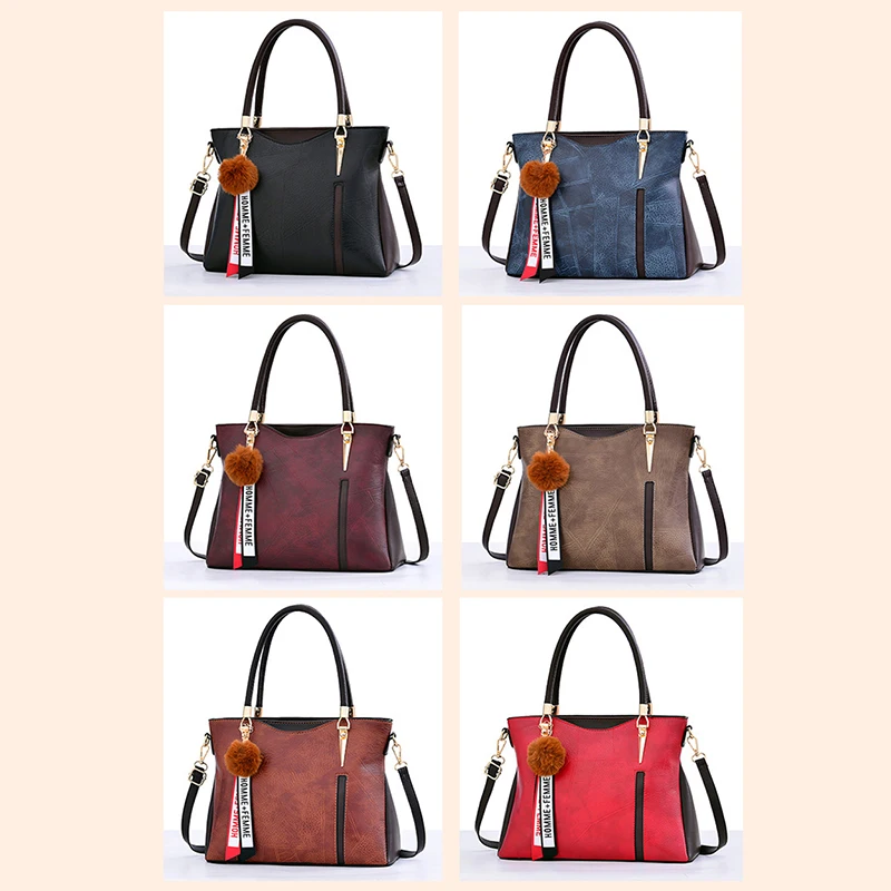 2019 New Fashion Handbag for Women Classic Feminina Leather Bucket Shoulder Bag Ladies Vintage Casual Tote Hot Sale | Багаж и сумки