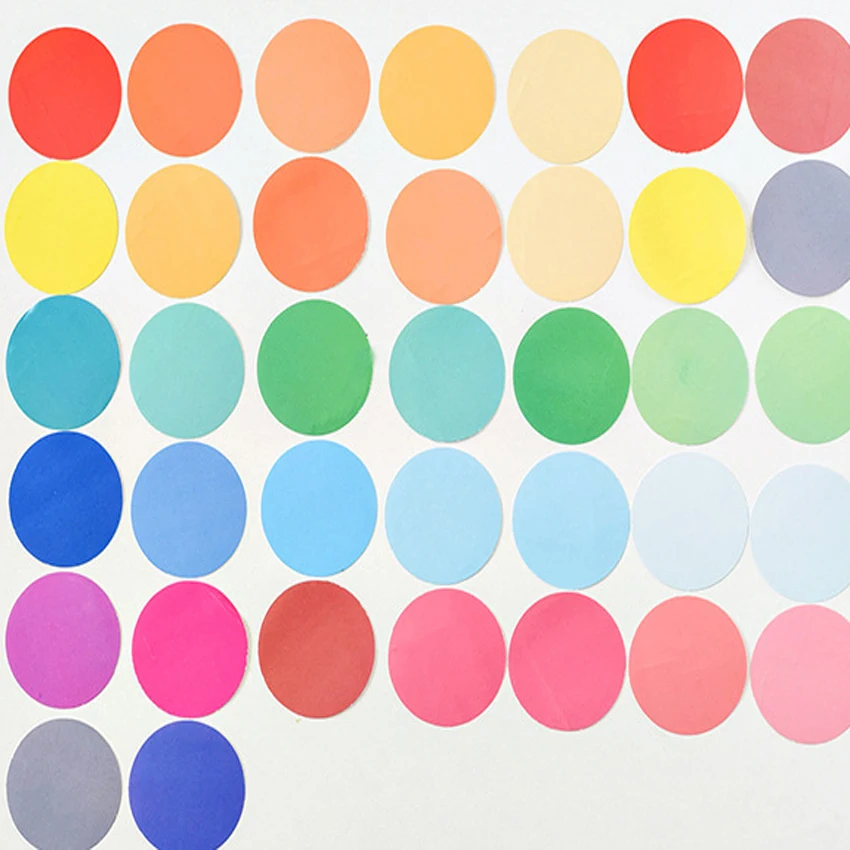 46 шт./лот цветные эстетичные наклейки клейкие стикеры для творчества однотонные
