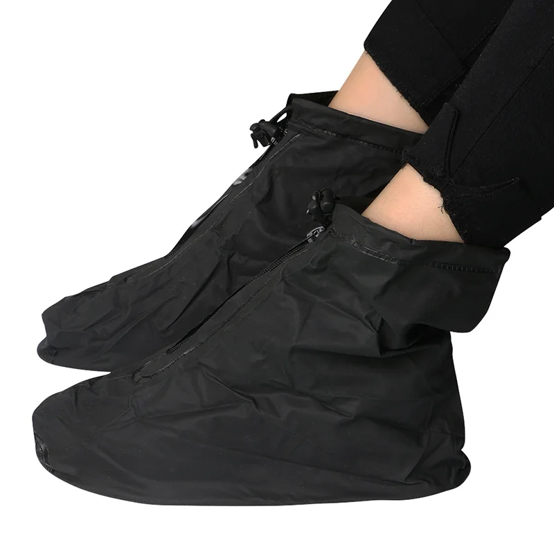 Новинка; 1 пара; S-XXL; Многоразовые резиновые сапоги; зимние бахилы; водонепроницаемая обувь; удобные; ПВХ; Однотонный; черный; белый; чехол унисекс