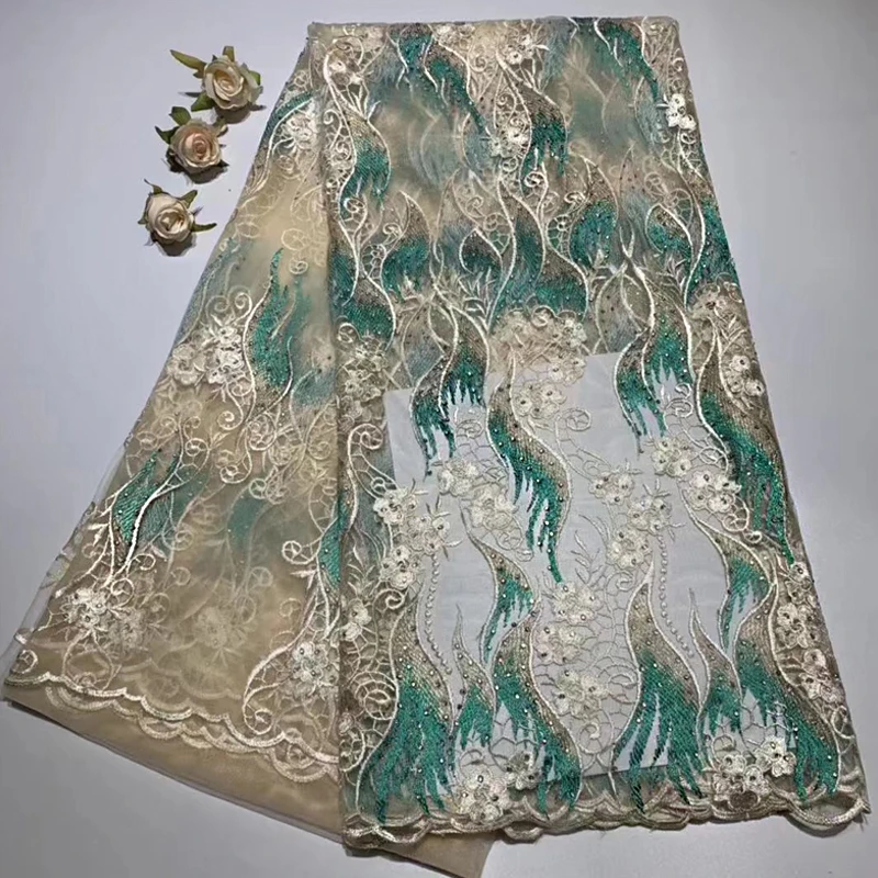 The latest 2019 lace hit chiffon embroidered dress | Дом и сад