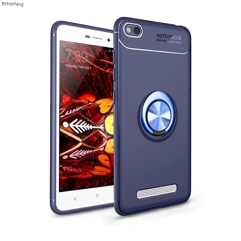 BYHeYang For Xiaomi Redmi 4X Case 4a Car Holder Stand Magnetic Bracket Finger Ring TPU 4A |