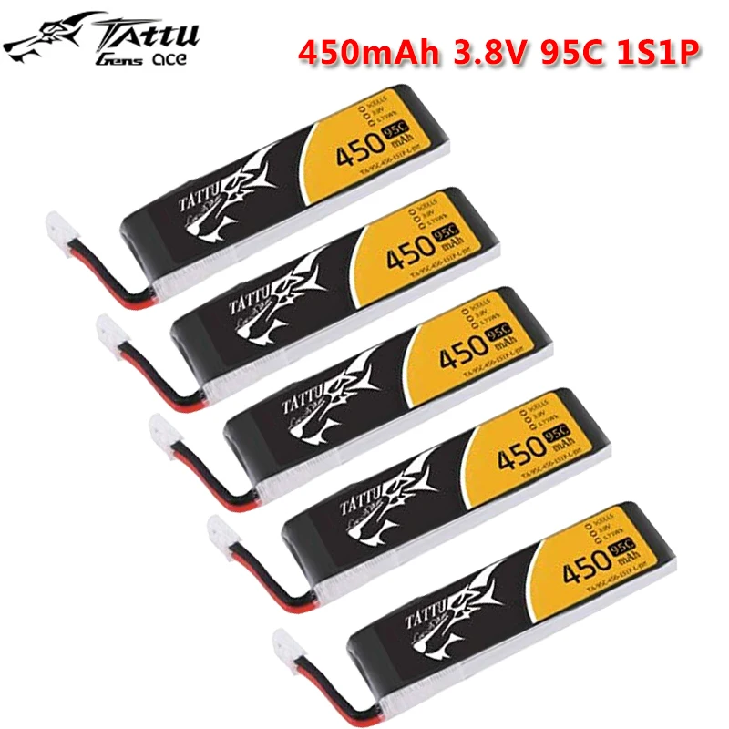 Литий полимерный аккумулятор Tattu 450 мАч 3 8 в HV 95C 1S1P с фоторазъемом для крошечной