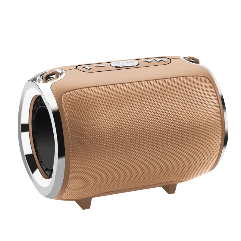 Brown NBY Bluetooth беспроводной стерео динамик Колонка HIFI портативный бумбокс сабвуфер динамик s поддержка FM радио TF AUX USB для телефонов - Цвет: Brown