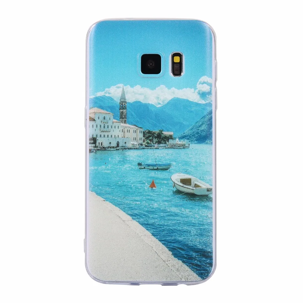 OUZifish Симпатичные кремния ТПУ прозрачный чехол для samsung Galaxy S7 мягкий ультра тонкий