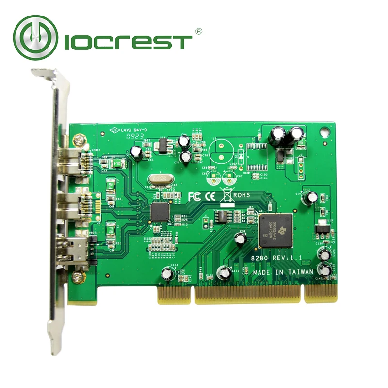 Плата IOCREST PCI 3 порта Firewire Ieee 1394 2 1394B и 1 порт набор микросхем 1394A TI8280|to pci|1394b pci cardpci