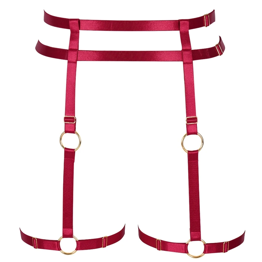 MLCP0007Winered Красный для тела жгут бюстгалтер на бретельках эластичные пояса с резинками Harajuku в стиле «панк» с вырезами в виде пентаграммы сексуальное нижнее белье бондаж ночные клубы рейв - Цвет: MLCP0007Winered