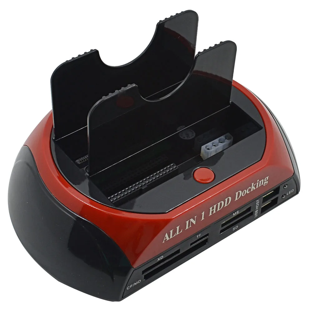 Разъем США все в 1 HDD док-станция двойной USB 2.0 2." 3.5" IDE SATA внешний HDD Box жесткий диск корпус Card Reader 3 ТБ