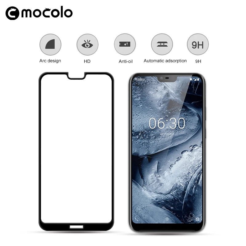 Mocolo 3D 9H полное покрытие защита экрана стекло для Nokia X6 Защитное X 6 закаленное