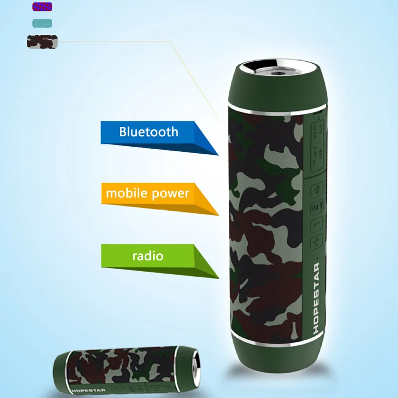 Портативная беспроводная bluetooth колонка стереозвук с эффектом басов