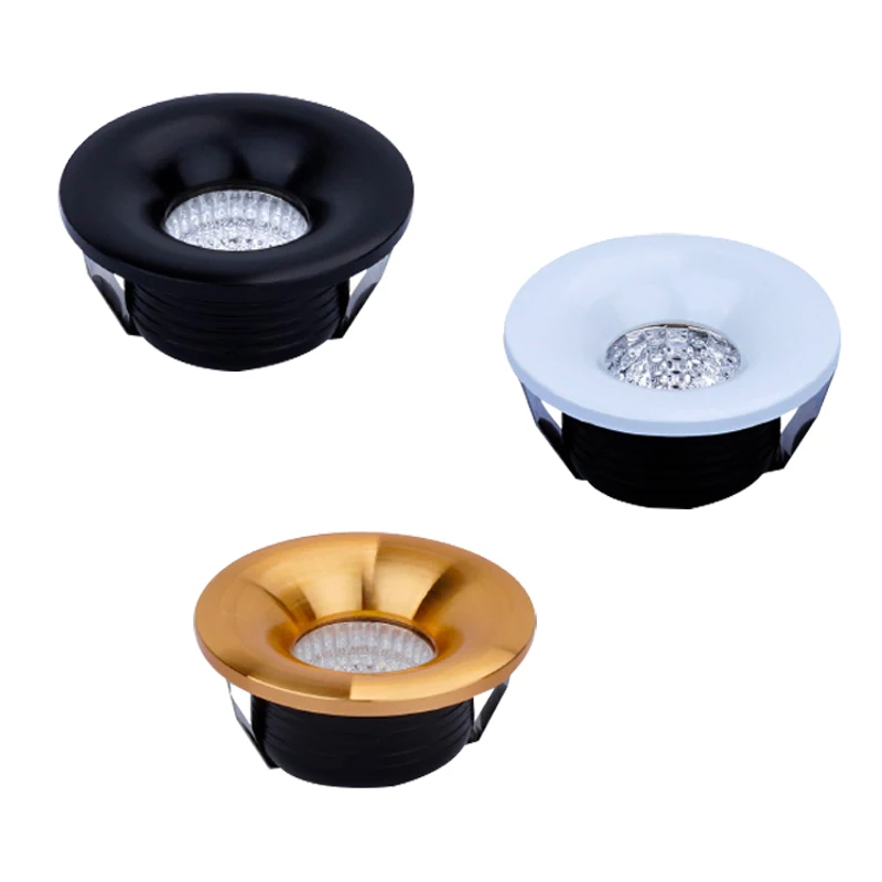 Dimmable светодиодный COB вниз светильник AC110V 220V 3W Встраиваемый точечный Светодиодный