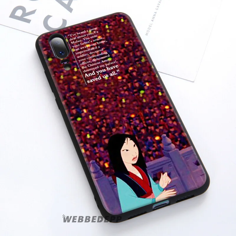 WEBBEDEPP Cartoon Mulan Soft Case For Huawei P30 P20 Pro P10 P9 Lite 2017 P Smart 2019 &amp Nova 3 3i Y9 |
