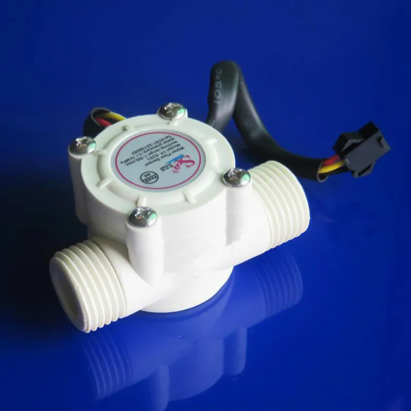 Water Flow Meter Sensor Counter Indicator Flowmeter fuel pool float switch Hall for water heaters G1/2 1-30L/min DN15 | Инструменты